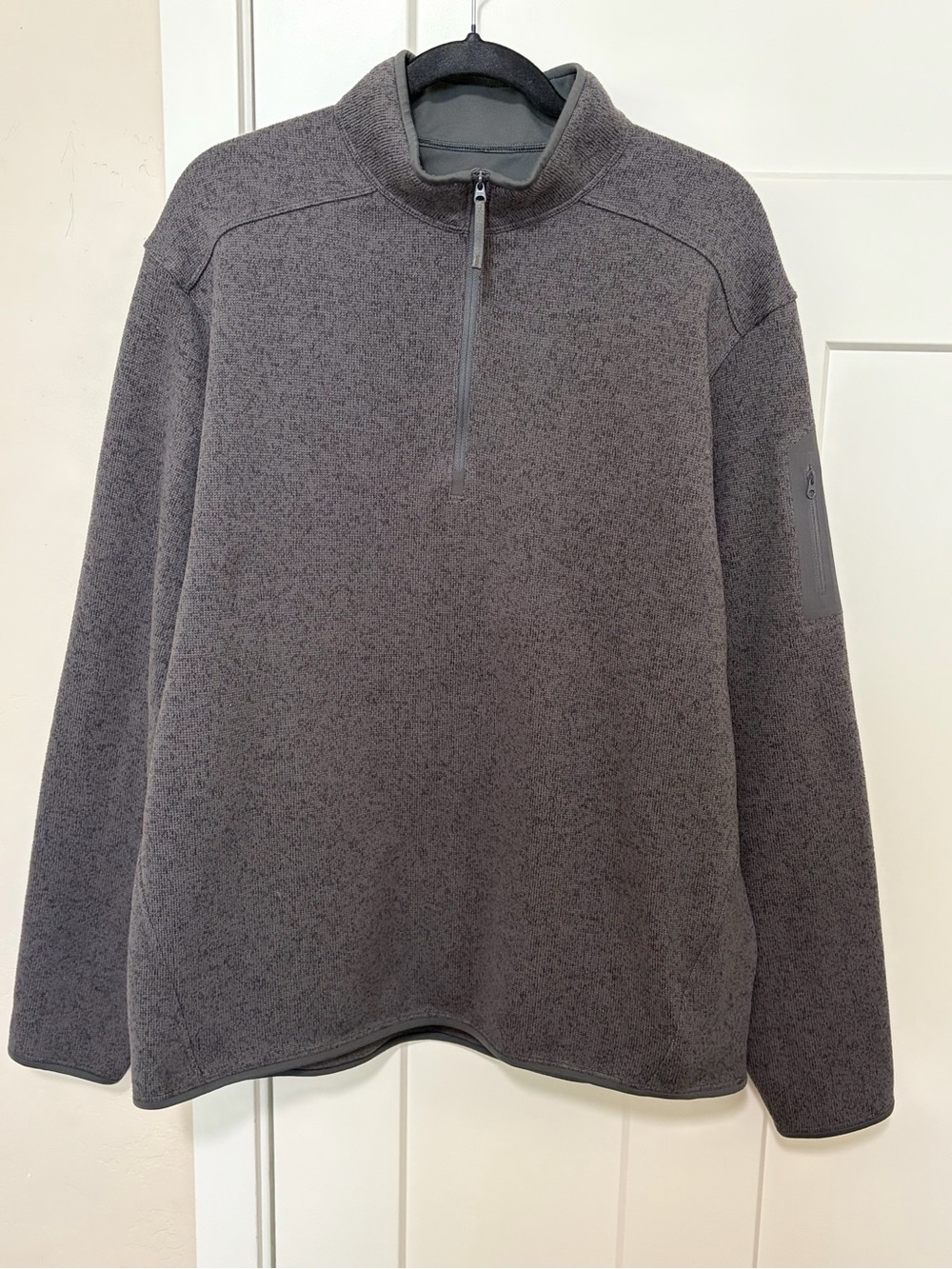 Arcteryx Covert 1/2 Zip Neck Men's Fleece Pullover Sweater, Gray Sz XL
